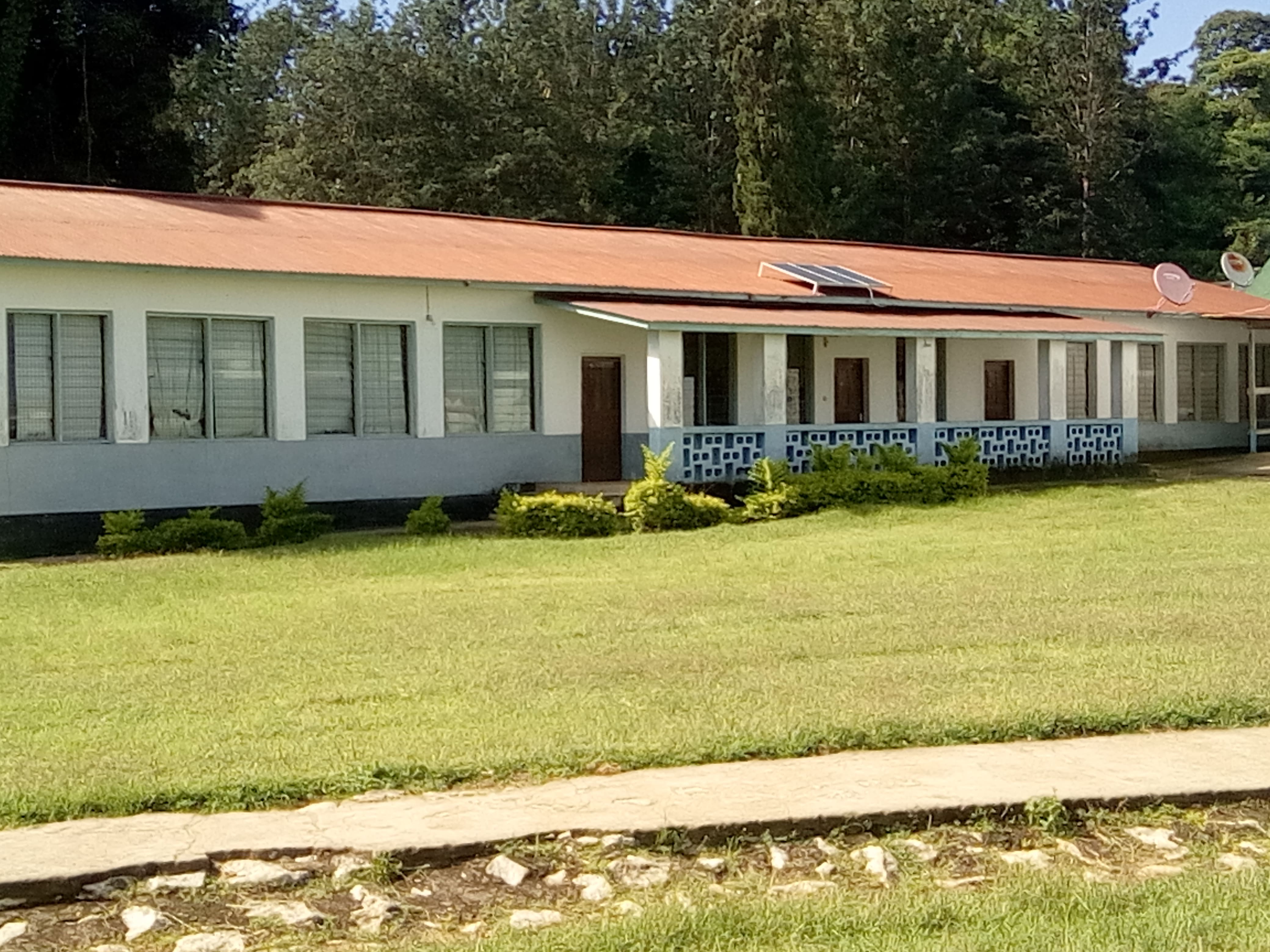 This image shows the front view of the school Laboratories
